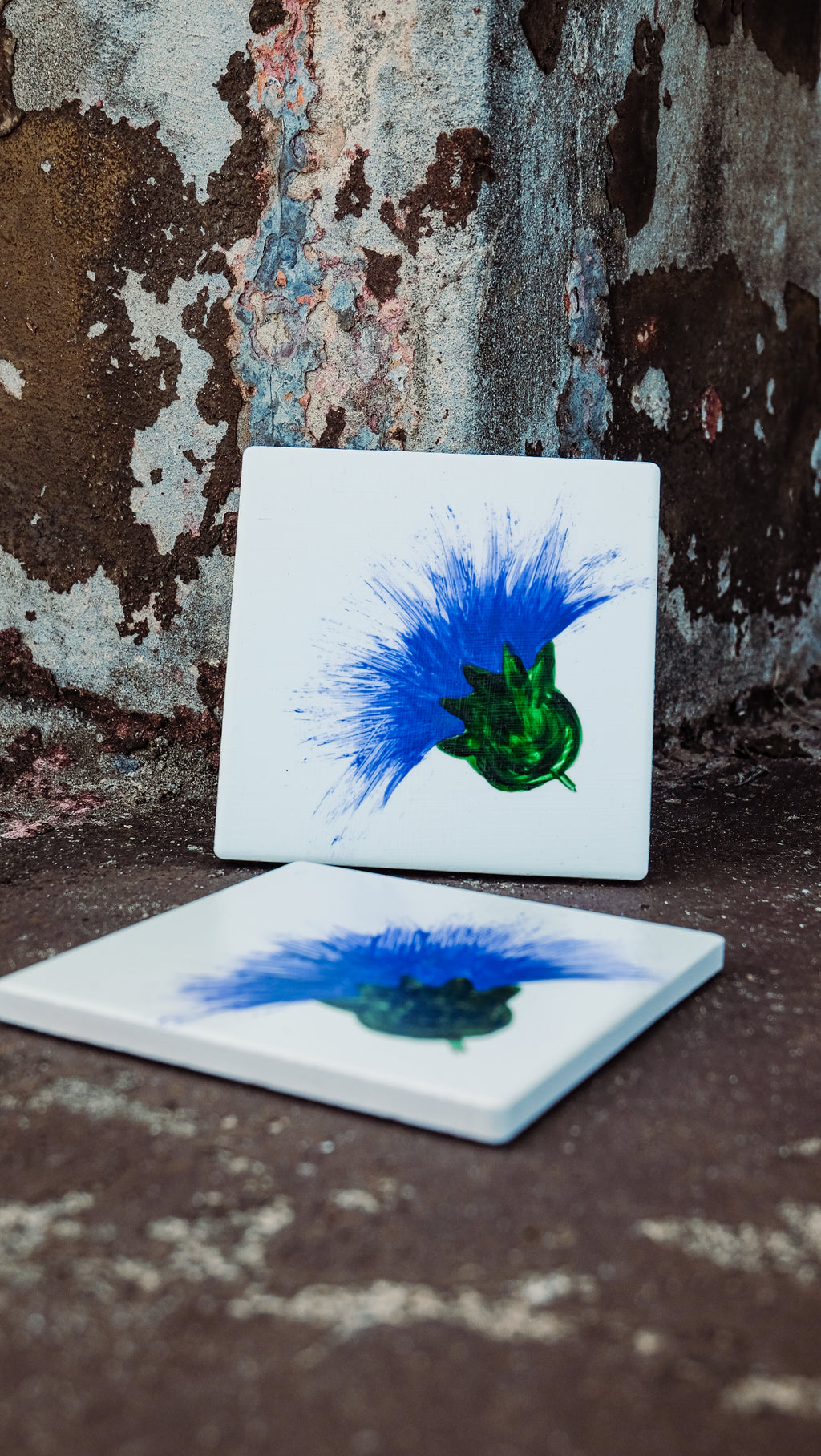 Scottish Thistle Square Ceramic Coasters x 4